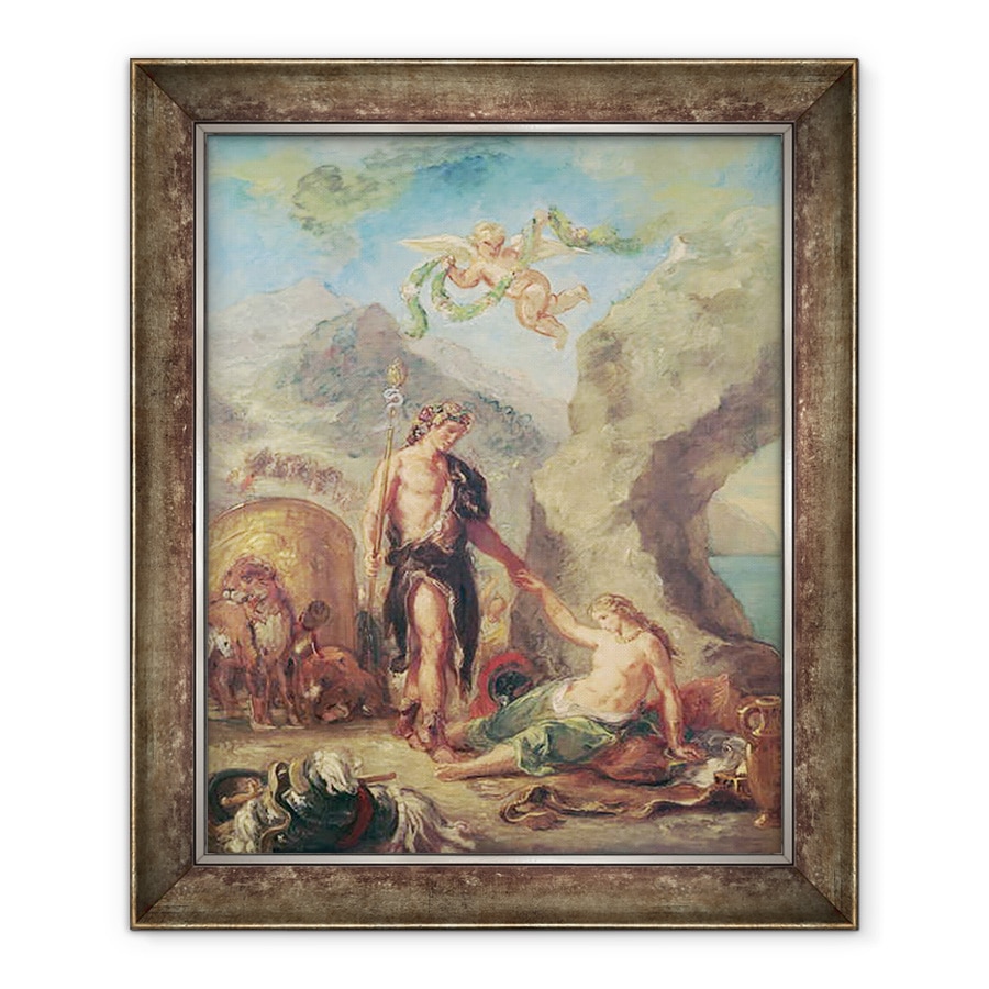 Tablou inramat - Ferdinand Victor Eugene Delacroix - Four Seasons. Toamna - Bacchus si Ariadna, 50 x 60 cm