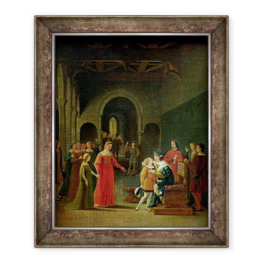 Tablou inramat - Francois Richard Fleury - Francois I 1494-1547 Prezentat lui Ludovic al XII-lea 1462-1515, 70 x 85 cm