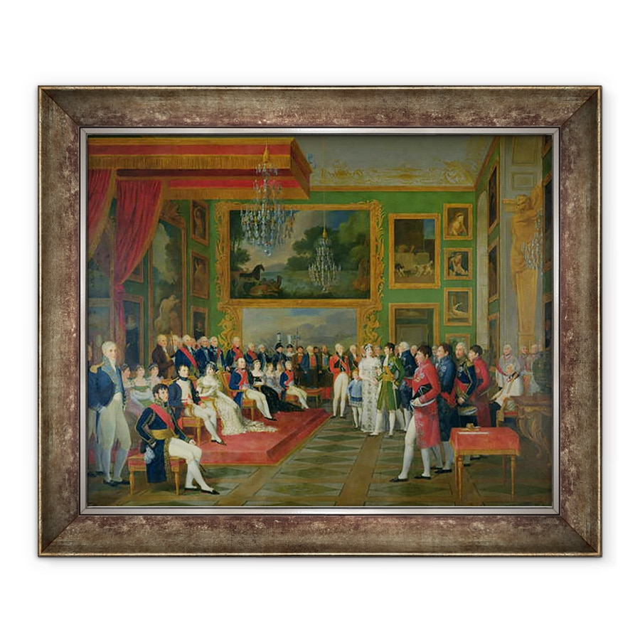 Tablou inramat - Francois Guillaume Menageot - Casatoria lui Eugene de Beauharnais 1781-1824 cu Amalie Auguste de Bavaria la München, 13 ianuarie 1806, 70 x 85 cm