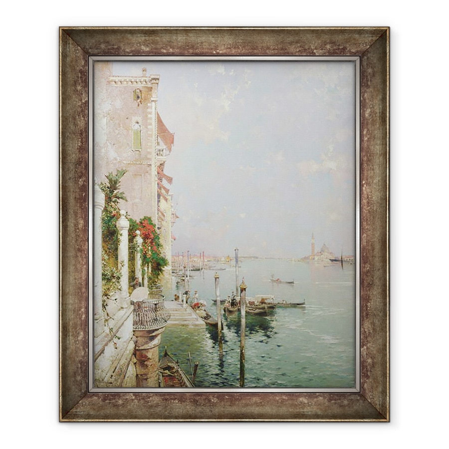 Tablou inramat - Franz Richard Unterberger - Venetia - Vedere de la Zattere cu San Giorgio Maggiore in departare, 70 x 85 cm