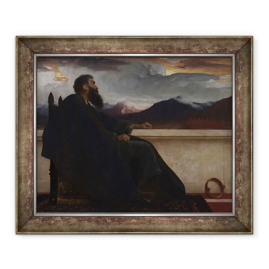 Tablou inramat - Frederic Leighton - David - Oh, ca am aripi ca un porumbel! Caci atunci as zbura si m-as odihni. Psalmi 55 -6, 90 x 110 cm