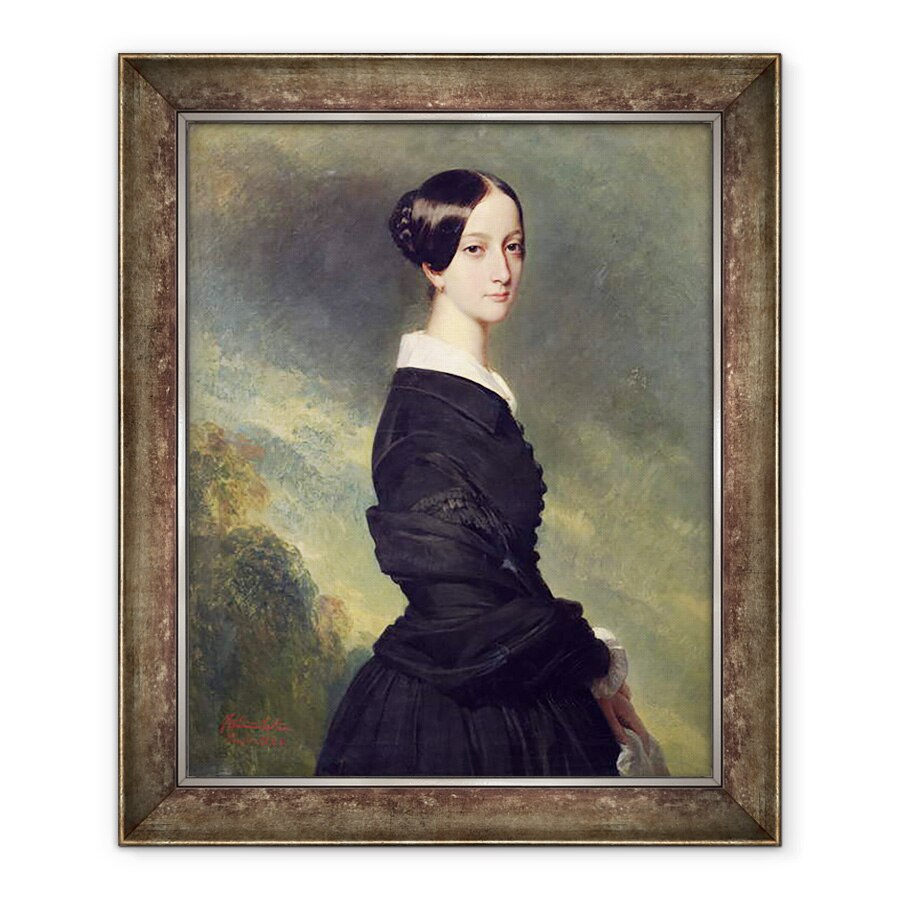 Tablou inramat - Franz Xaver Winterhalter - Portret De Francisca Caroline de Braganca 1824-98 1844, 50 x 60 cm