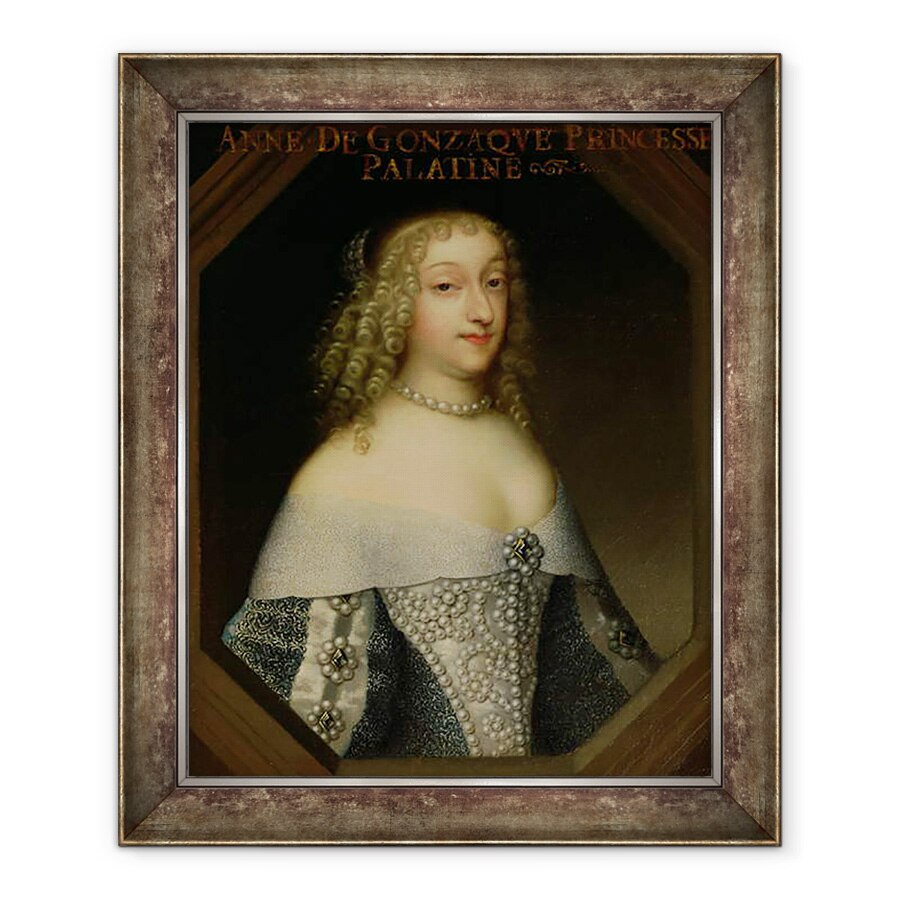 Tablou inramat - Scoala Franceza - Anne de Gonzaga 1616-84 Printesa Palatina, 70 x 85 cm