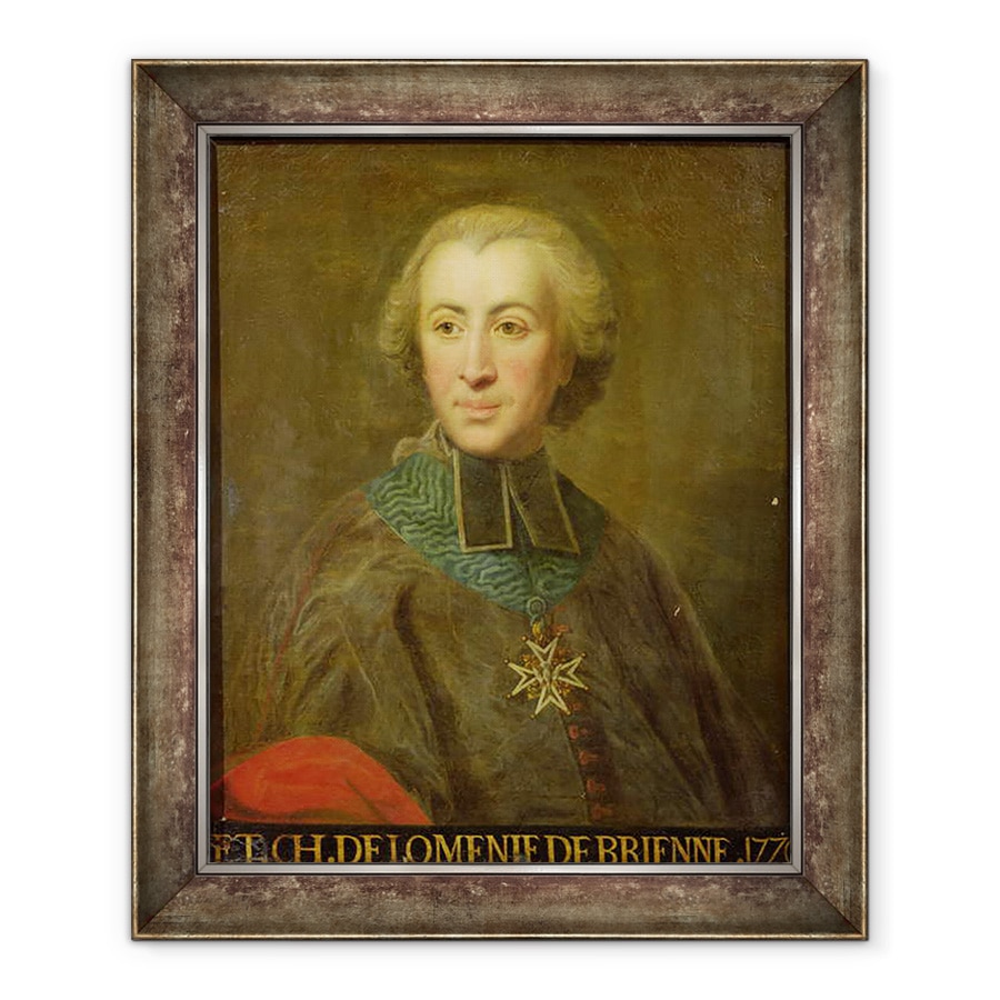 Tablou inramat - Scoala Franceza - Cardinalul Etienne-Charles de Lomenie de Brienne 1727-94, 90 x 110 cm