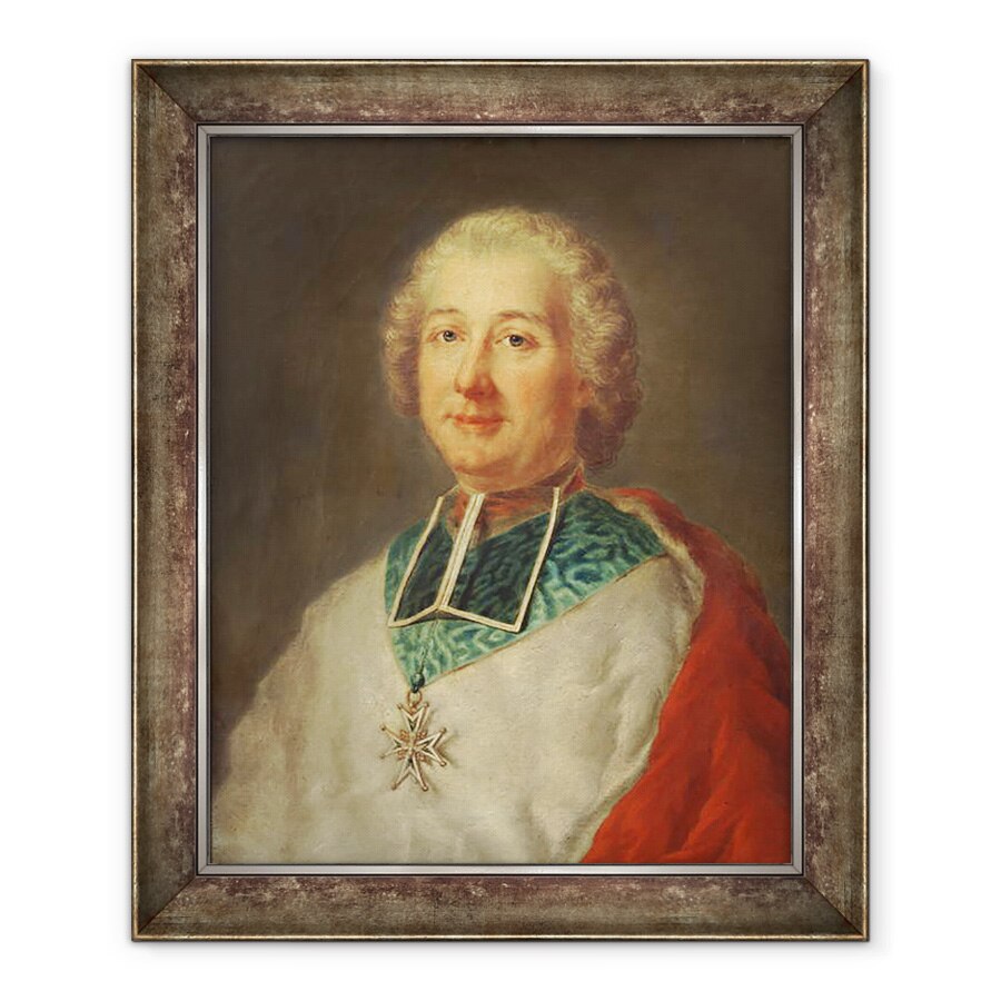 Tablou inramat - Scoala Franceza - Paul dAlbert de Luynes 1703-88 Arhiepiscop de Sens, 70 x 85 cm