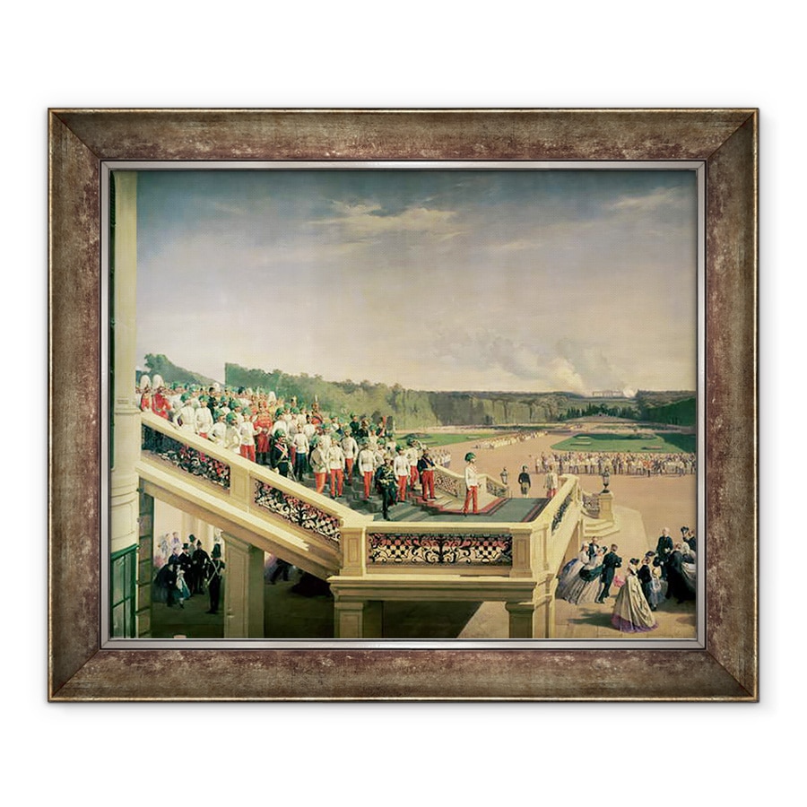 Tablou inramat - Fritz L'Allemand - Banchet de curte in Gradinile Palatului Schonbrunn cu ocazia aniversarii Ordinului Militar al Theresa, 90 x 110 cm