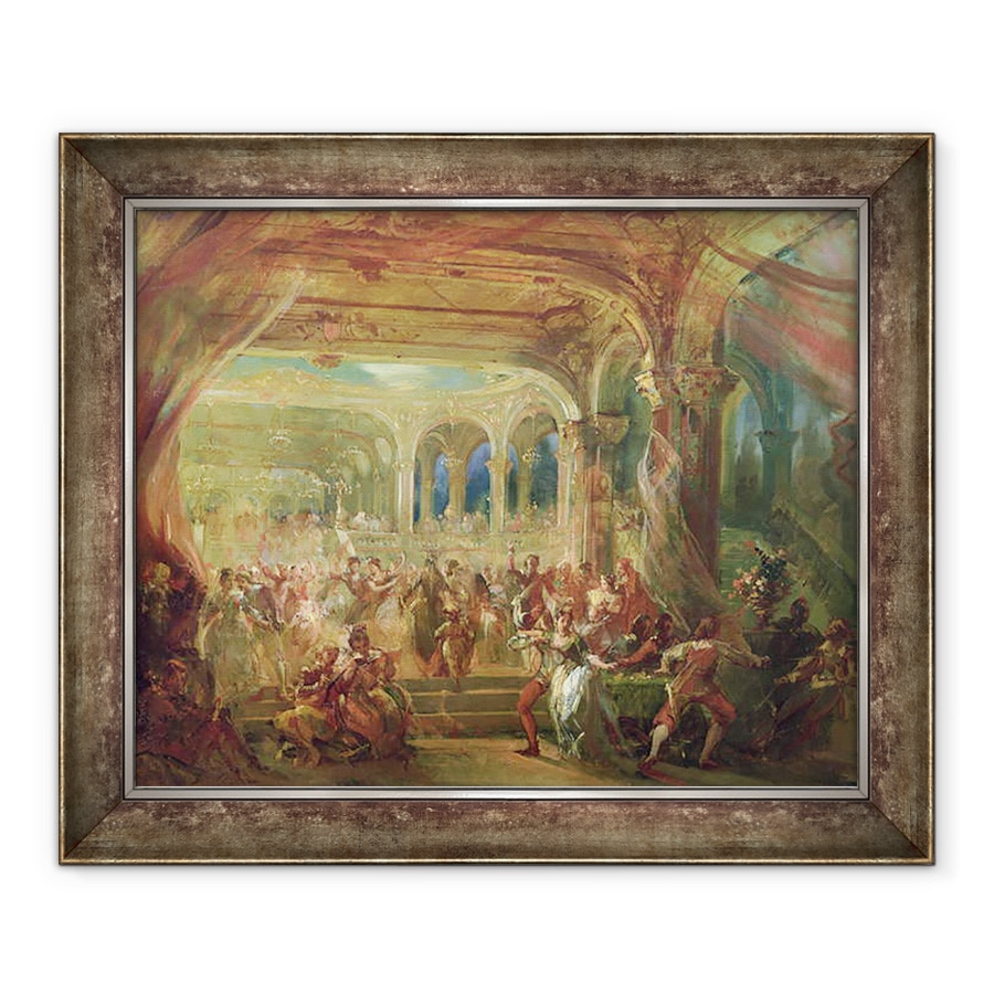 Tablou inramat - Scoala Franceza - Balul la Opera de Paris in timpul celui de-al doilea imperiu, 70 x 85 cm