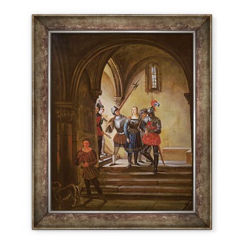 Tablou inramat - Scoala Franceza - Ioana dArc 1412-31 a condus la inchisoare, 90 x 110 cm Tablou inramat - Scoala Franceza - Ioana dArc 1412-31 a condus la inchisoare, 90 x 110 cm