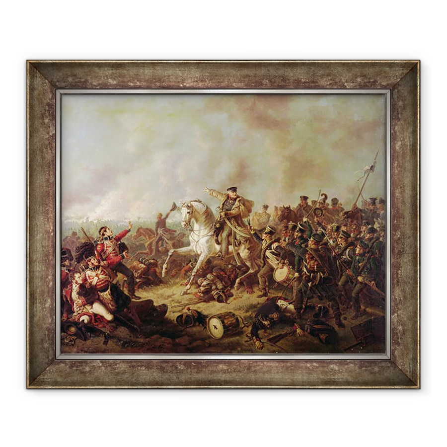 Tablou inramat - Friedrich Kaiser - Batalia de la Waterloo, 90 x 110 cm