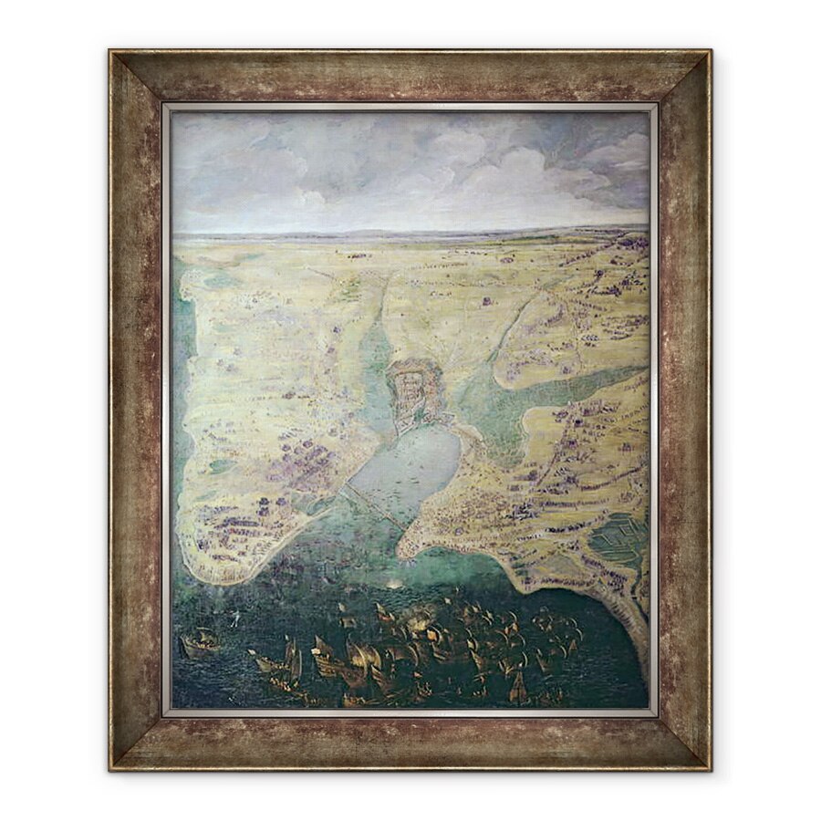 Tablou inramat - Scoala Franceza - Siege of La Rochelle, 70 x 85 cm