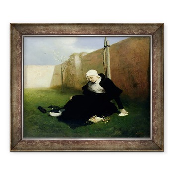 Tablou inramat - Gabriel Max - Calugarita din Gradina Manastirii, 70 x 85 cm Tablou inramat - Gabriel Max - Calugarita din Gradina Manastirii, 70 x 85 cm