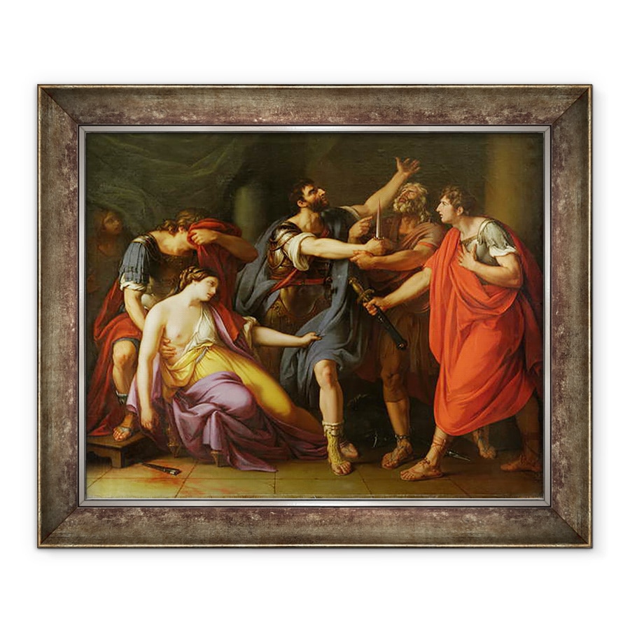 Tablou inramat - Gavin Hamilton - Moartea Lucretiei, 90 x 110 cm