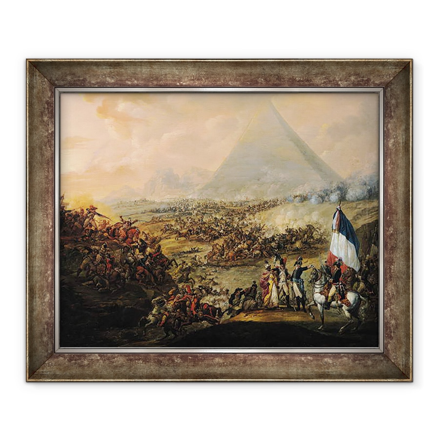 Tablou inramat - Francois Louis Joseph Watteau - Batalia de la piramide, 70 x 85 cm