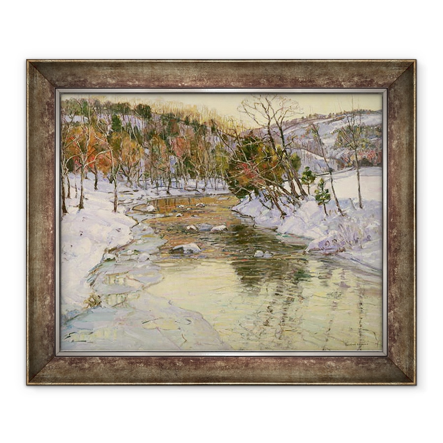 Tablou inramat - George Gardner Symons - Peisaj iarna, 90 x 110 cm