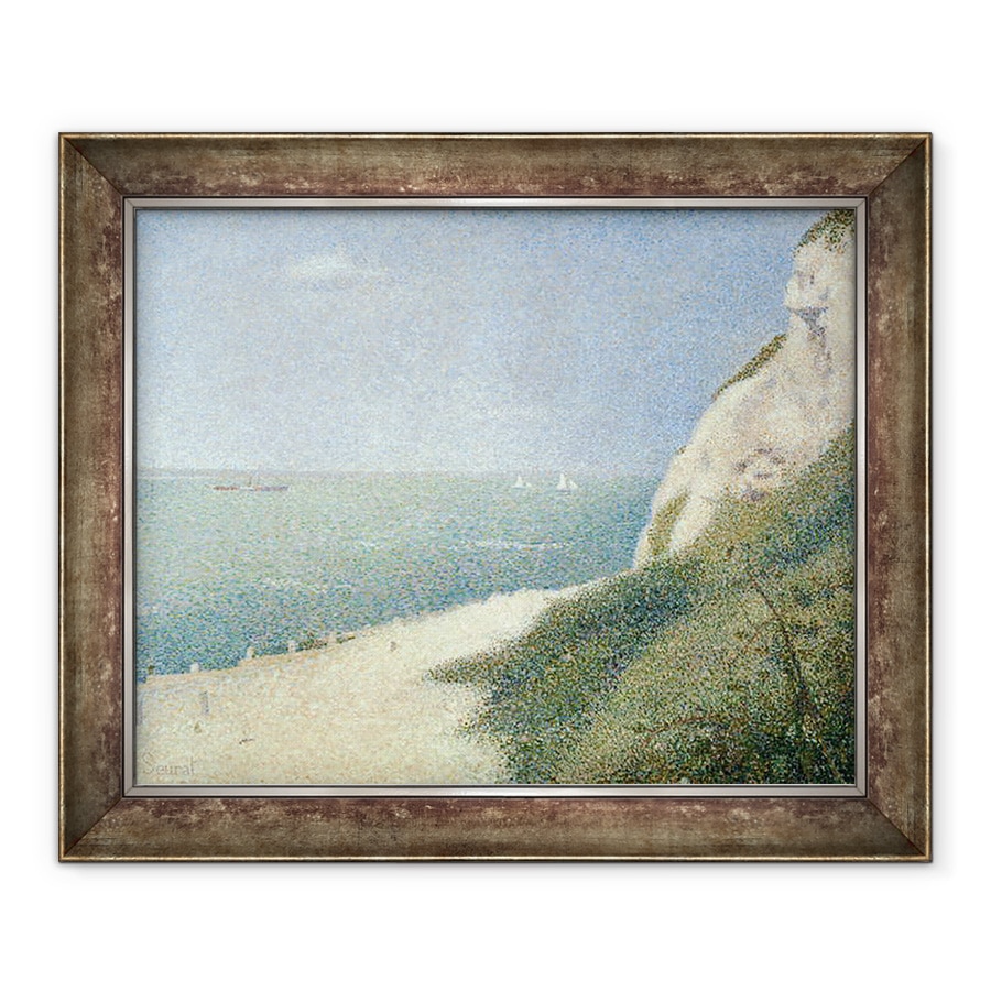 Tablou inramat - Georges Pierre Seurat - Plaja la Bas Butin, Honfleur, 90 x 110 cm