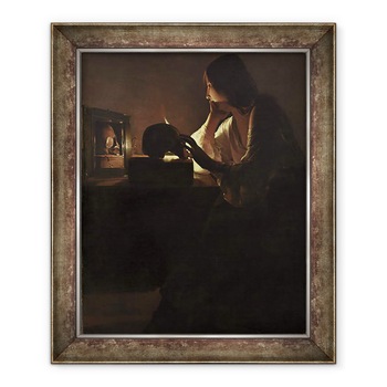 Tablou inramat - Georges de la Tour - Magdalena Pocaita, 90 x 110 cm Tablou inramat - Georges de la Tour - Magdalena Pocaita, 90 x 110 cm