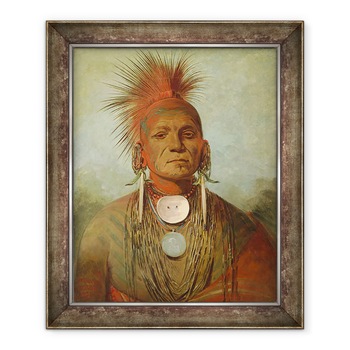 Tablou inramat - George Catlin - See-non-ty-A, un vraci din Iowa, 90 x 110 cm Tablou inramat - George Catlin - See-non-ty-A, un vraci din Iowa, 90 x 110 cm