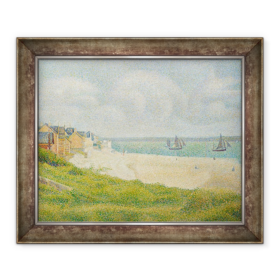 Tablou inramat - Georges Pierre Seurat - Le Crotoy in cautarea in amonte, 90 x 110 cm