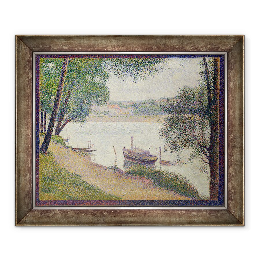 Tablou inramat - Georges Pierre Seurat - Vremea gri, Grande Jatte, 90 x 110 cm