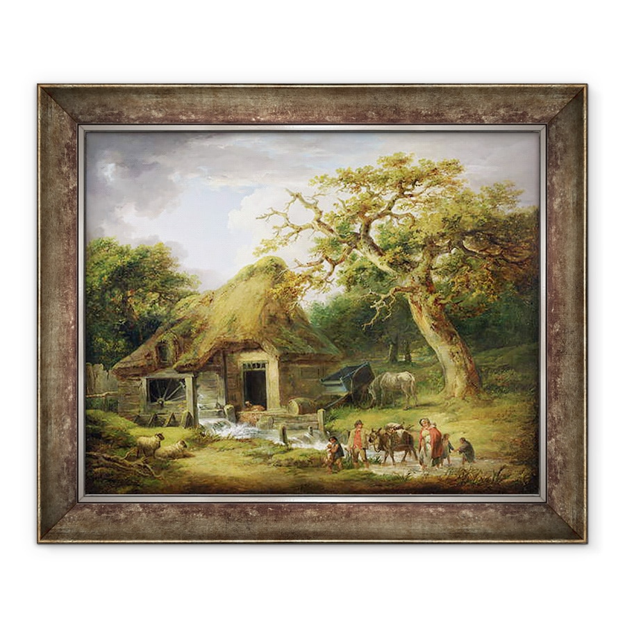 Tablou inramat - George Morland - Vechea moara de apa, 70 x 85 cm