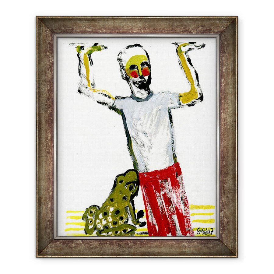 Tablou inramat - Gigi Sudbury - Am facut spatiu pentru broasca verde, 2017, 90 x 110 cm