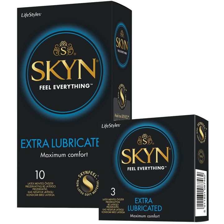 Csomag: Skyn Extra Lubricated óvszer, 13 db