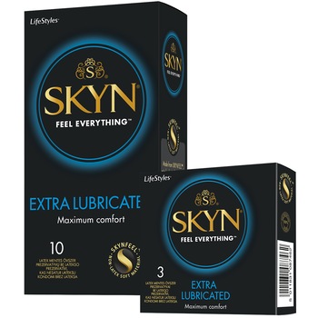Pachet promo: Prezervative Skyn Extra Lubricated, 13 bucati Pachet promo: Prezervative Skyn Extra Lubricated, 13 bucati