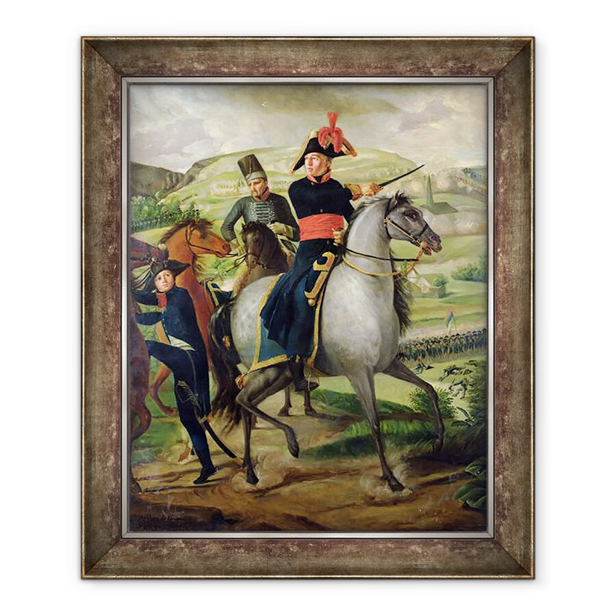 Tablou inramat - Scoala Franceza - Generalul Louis Marie Turreau de Garambouville 1756-1816 la Afacerea Gravieres, 90 x 110 cm