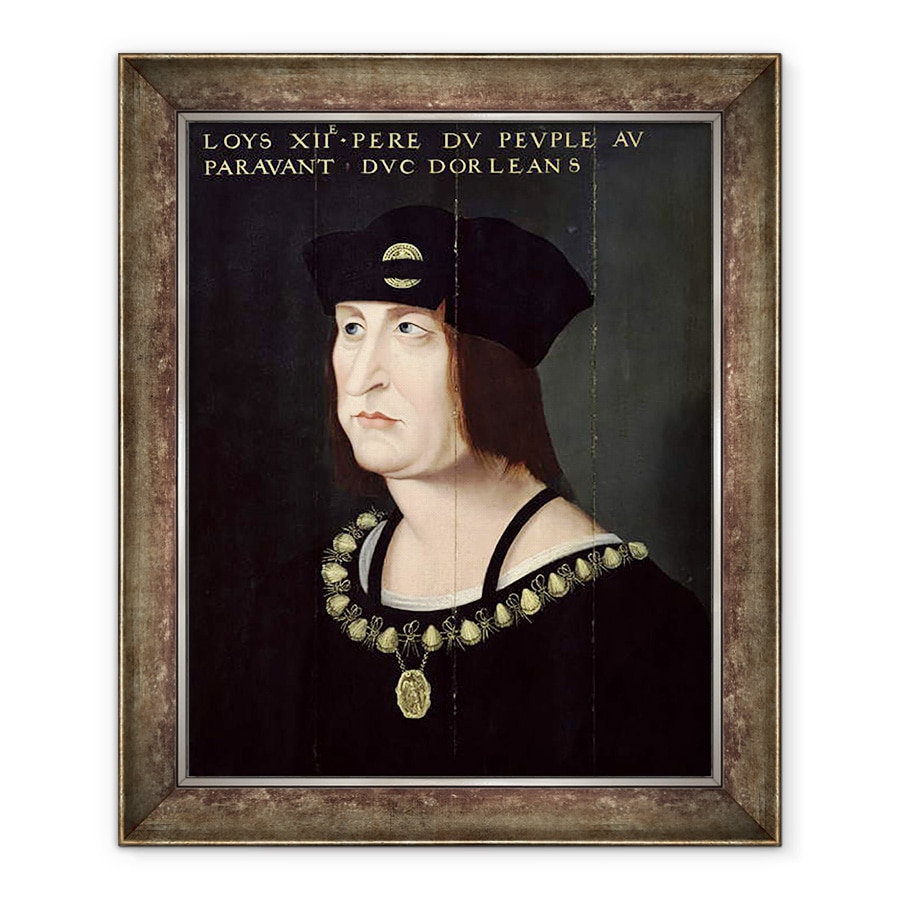 Tablou inramat - Scoala Franceza - Portret De Ludovic al XII-lea 1462-1515 Regele Frantei, 70 x 85 cm