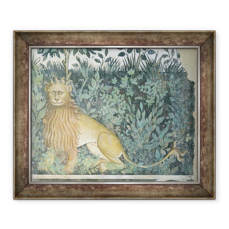 Tablou inramat - Giacomo Jaquerio - Fantana Vietii, detaliu al unui leu, 90 x 110 cm