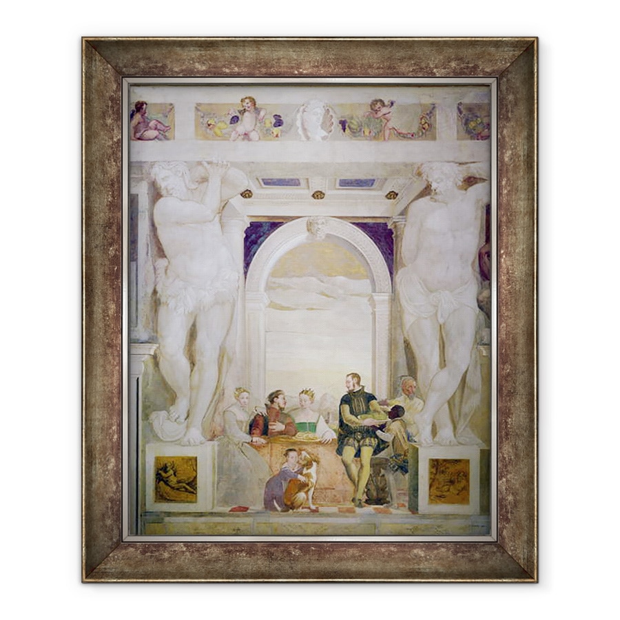 Tablou inramat - Giovanni Antonio Fasolo - Mic dejun la Villa, 90 x 110 cm