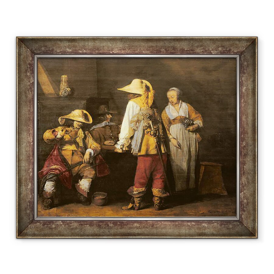 Tablou inramat - Gerard ter Borch - Interiorul unui han, 90 x 110 cm