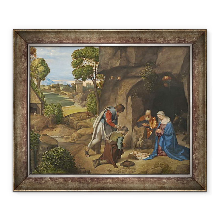 Tablou inramat - Giorgione - Adorarea Pastorilor, 90 x 110 cm