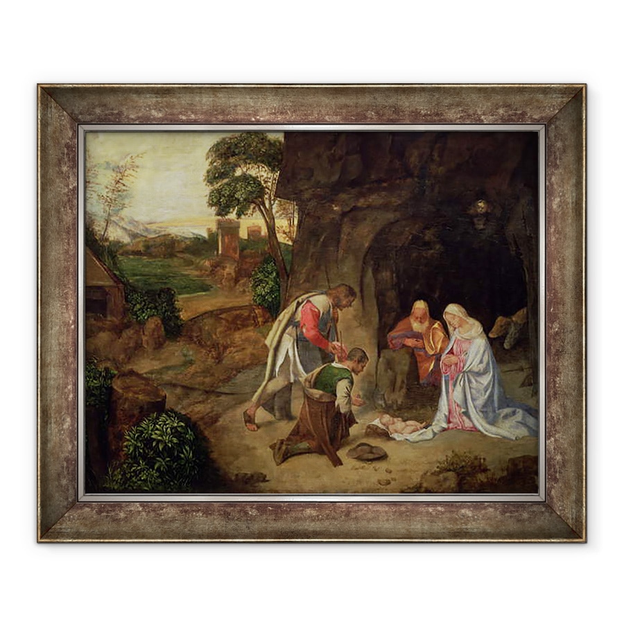 Tablou inramat - Giorgio Giorgione - Adorarea Pastorilor, 90 x 110 cm