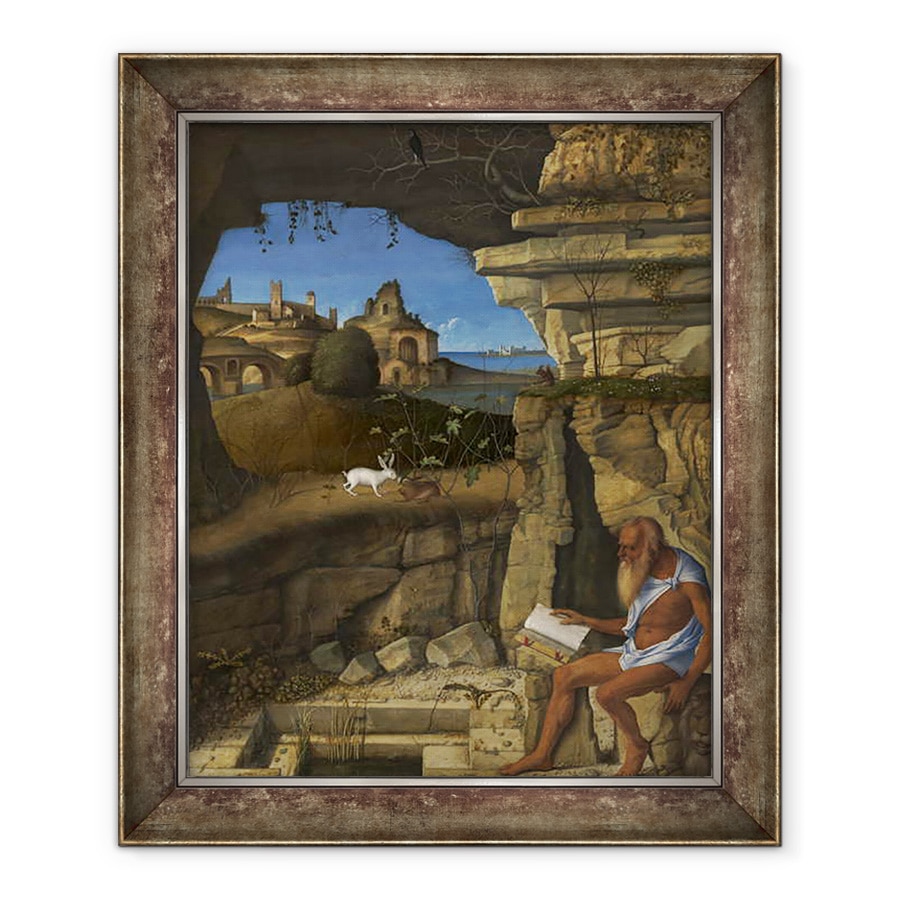 Tablou inramat - Giovanni Bellini - Sfantul Jerome Lectura, 90 x 110 cm