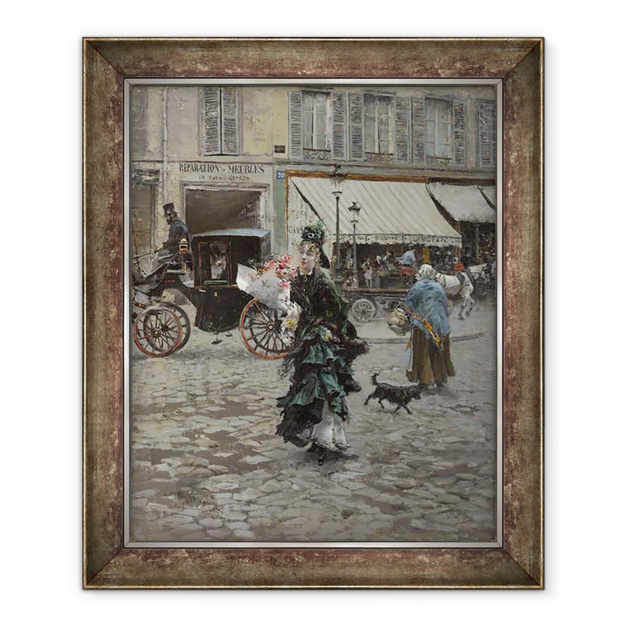 Tablou inramat - Giovanni Boldini - Traversarea strazii, 90 x 110 cm