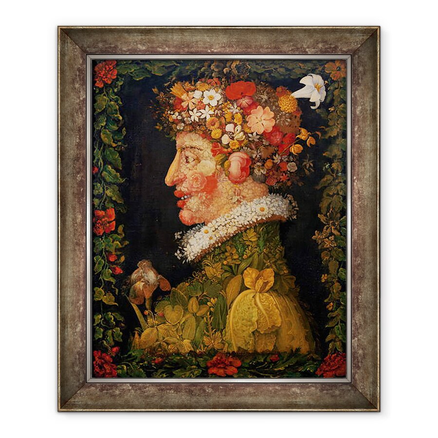 Tablou inramat - Giuseppe Arcimboldo - Primavara, dintr-o serie care prezinta cele patru sezoane, 90 x 110 cm