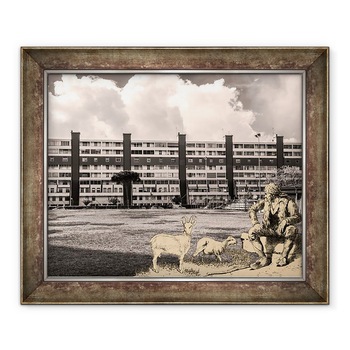 Tablou inramat - Giulio Cerocchi - cours progressif de paysage -foglio_170-, 2013, contaminare fotografica, 90 x 110 cm Tablou inramat - Giulio Cerocchi - cours progressif de paysage -foglio_170-, 2013, contaminare fotografica, 90 x 110 cm