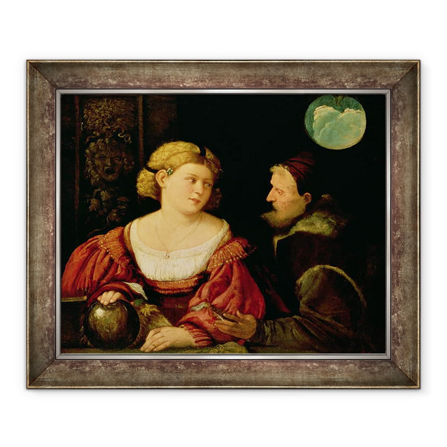 Tablou inramat - Giovanni de Busi Cariani - Seductie Alegoria tineretului si varstei c.1515, 90 x 110 cm