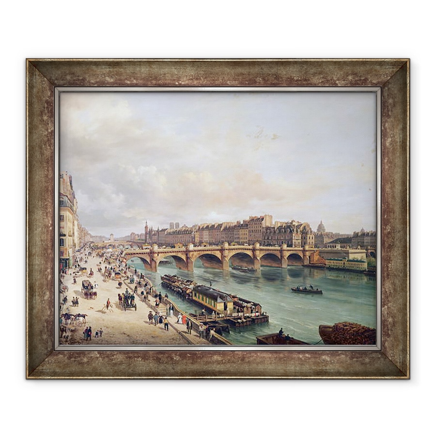 Tablou inramat - Giuseppe Canella - Vedere de Pont Neuf, 90 x 110 cm