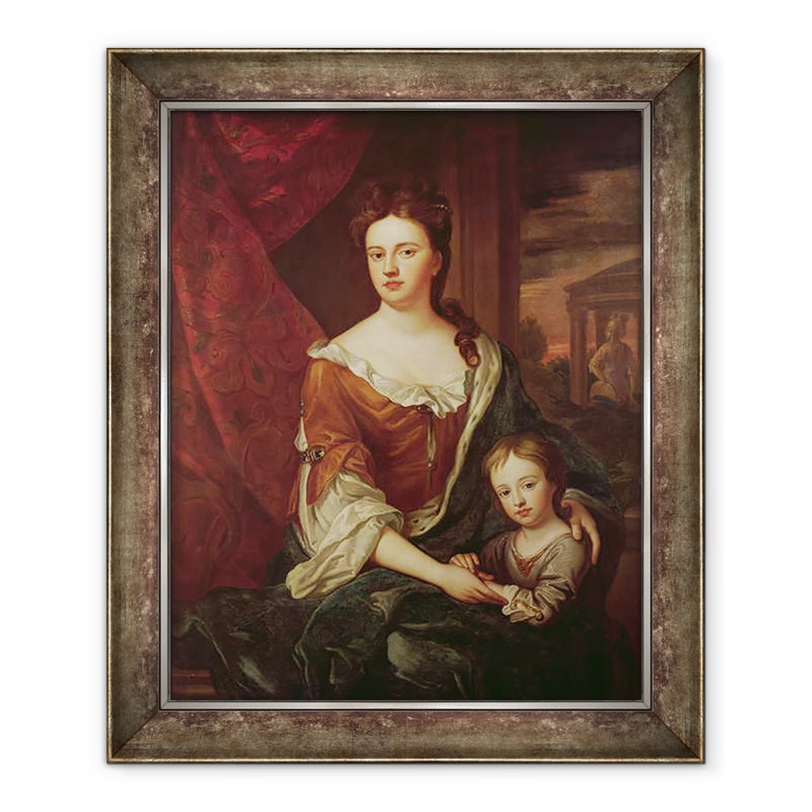 Tablou inramat - Godfrey Kneller - Regina Anne si William, 90 x 110 cm