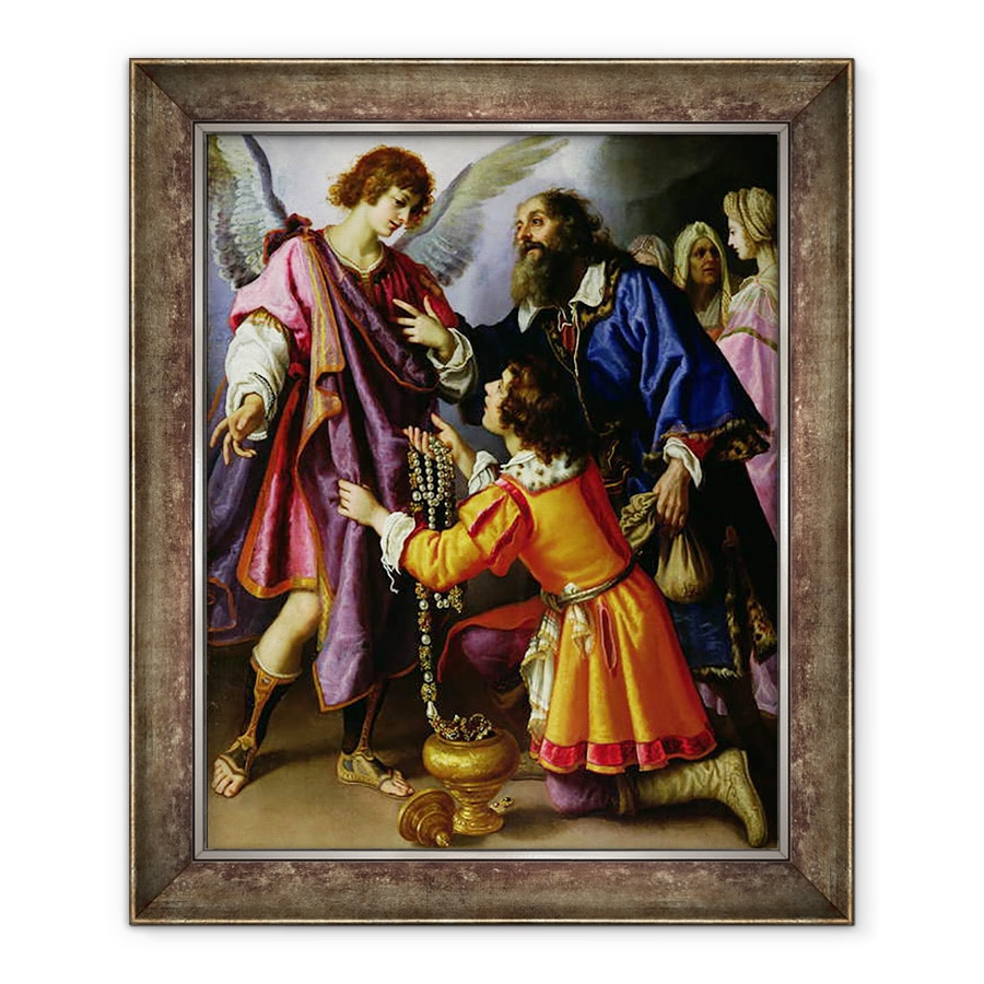 Tablou inramat - Giovanni Biliverti - ingerul refuza darurile de la Tobias, 90 x 110 cm
