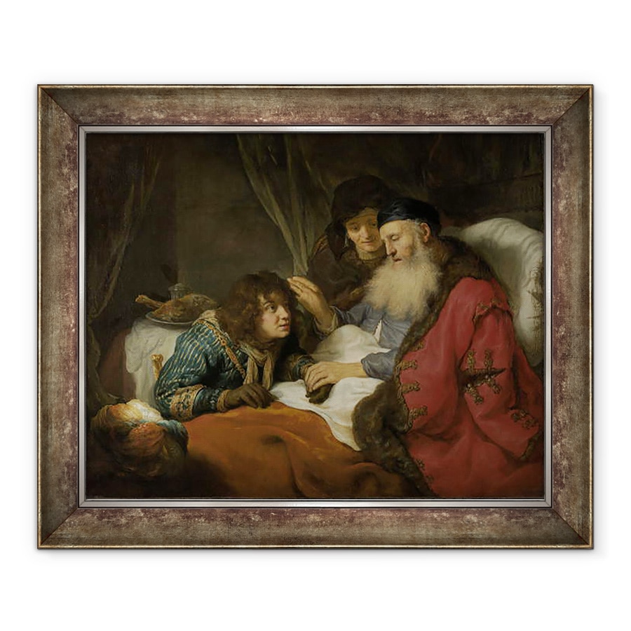 Tablou inramat - Govaert Flinck - Isaac l-a binecuvantat pe Iacov, 70 x 85 cm