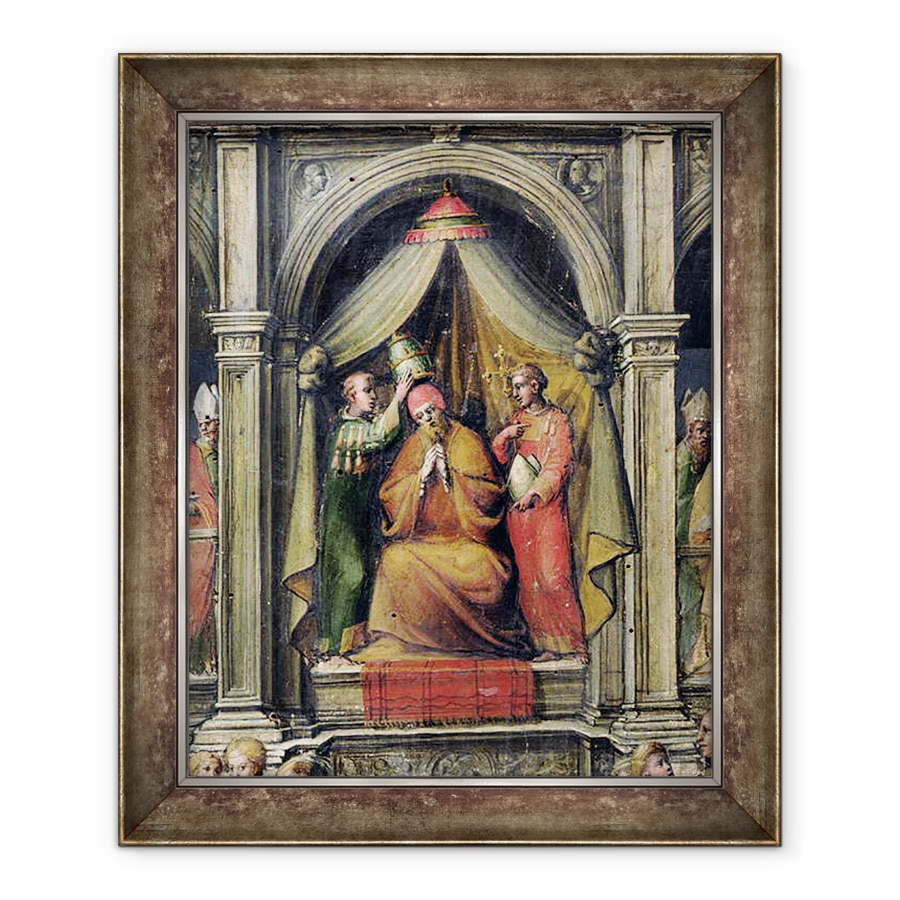 Tablou inramat - Giovanni di Lorenzo Cini - incoronarea Papei Paul al II-lea 1417-71 1534 ulei pe panou, 90 x 110 cm