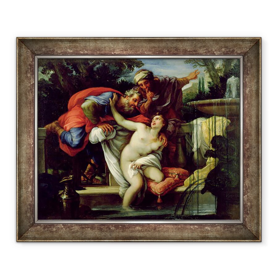 Tablou inramat - Giuseppe Bartolomeo Chiari - Susanna si Batranii, 90 x 110 cm