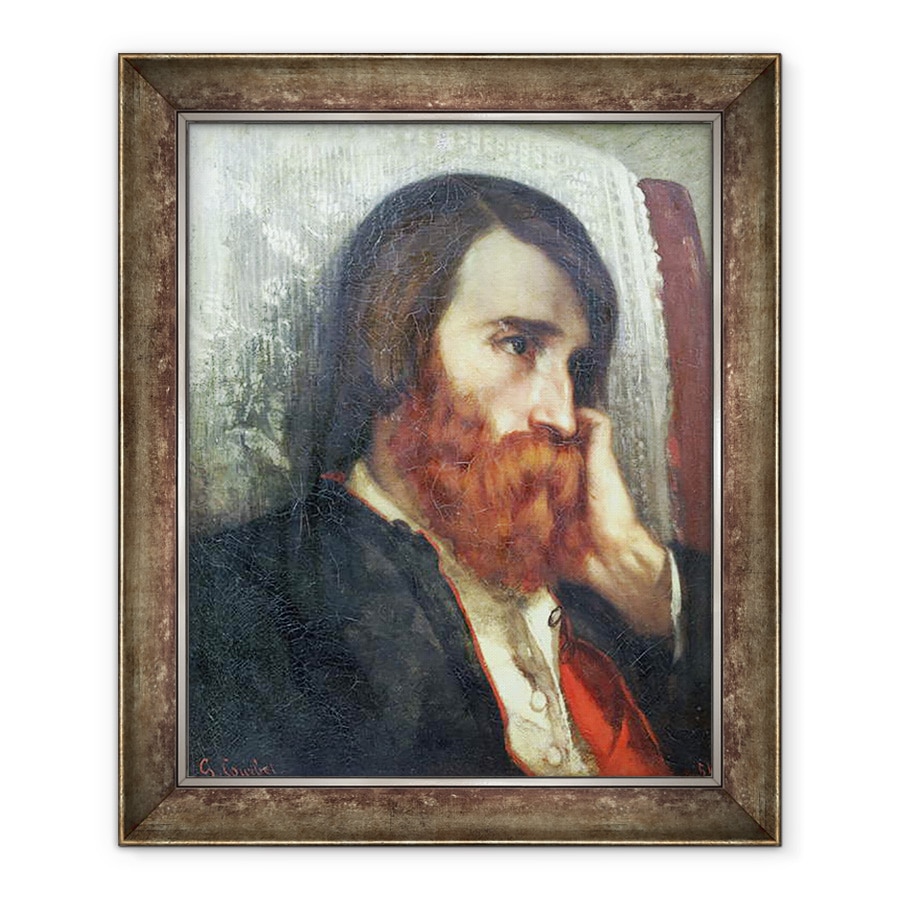 Tablou inramat - Gustave Courbet - Portret De Alfred Bruyas, 70 x 85 cm
