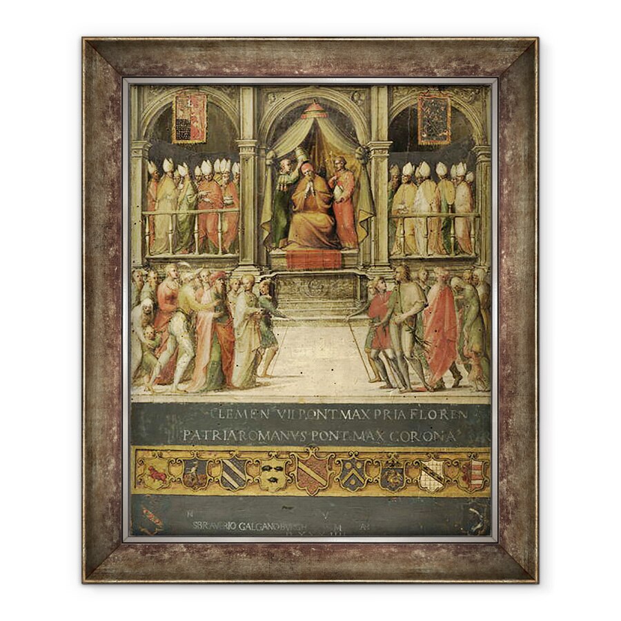 Tablou inramat - Giovanni di Lorenzo Cini - incoronarea Papei Paul al II-lea 1417-71 1534, 70 x 85 cm