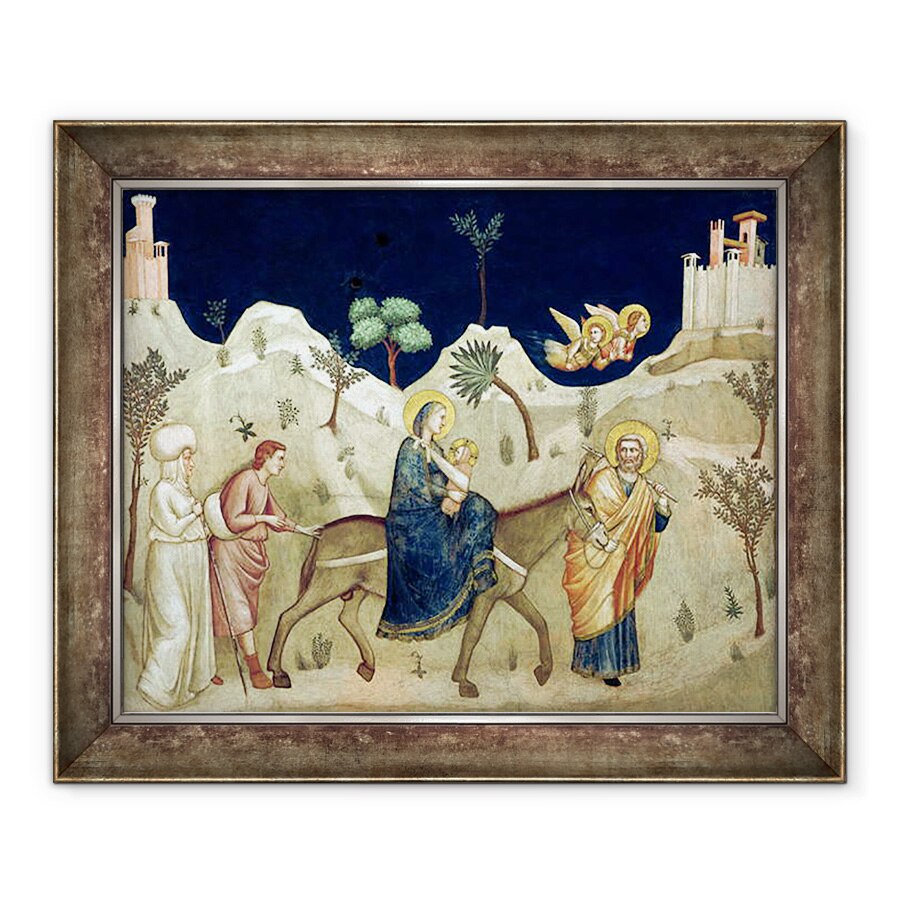 Tablou inramat - Giotto di Bondone - Zborul in Egipt, 70 x 85 cm
