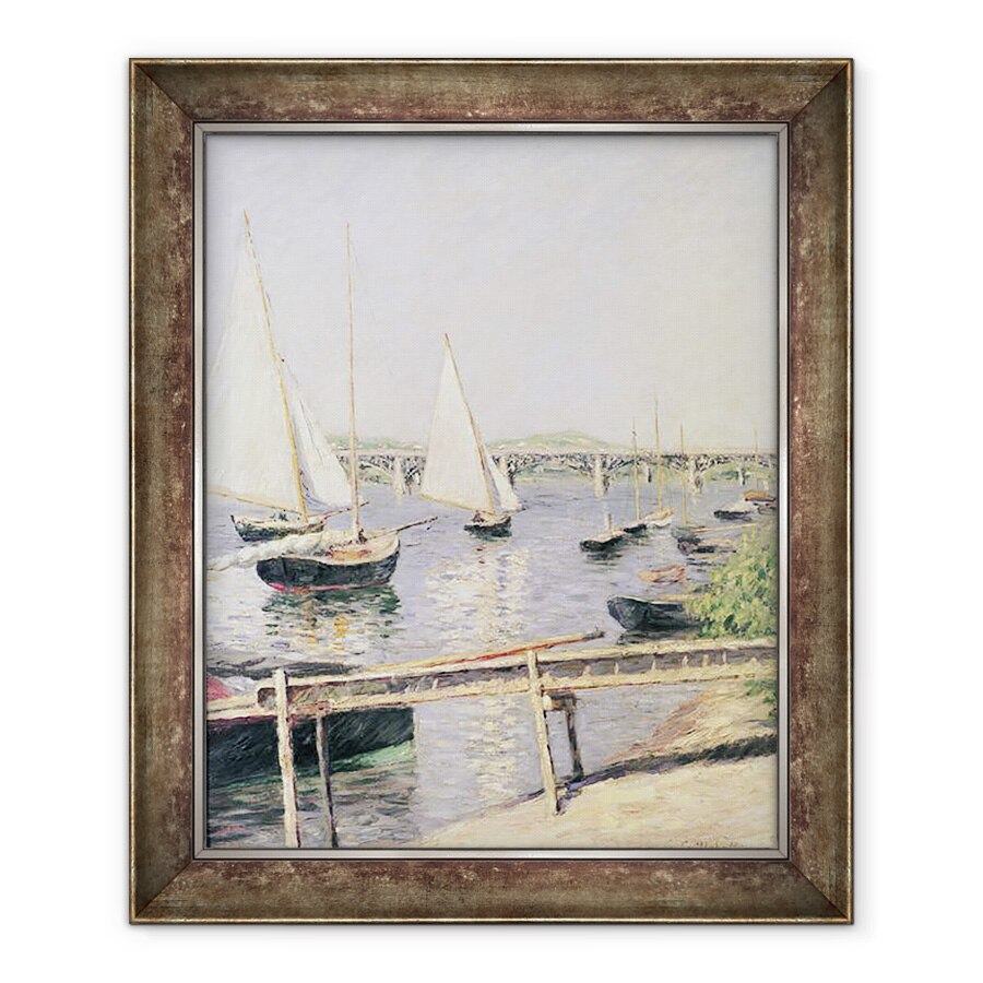 Tablou inramat - Gustave Caillebotte - Barci cu vele la Argenteuil, 70 x 85 cm