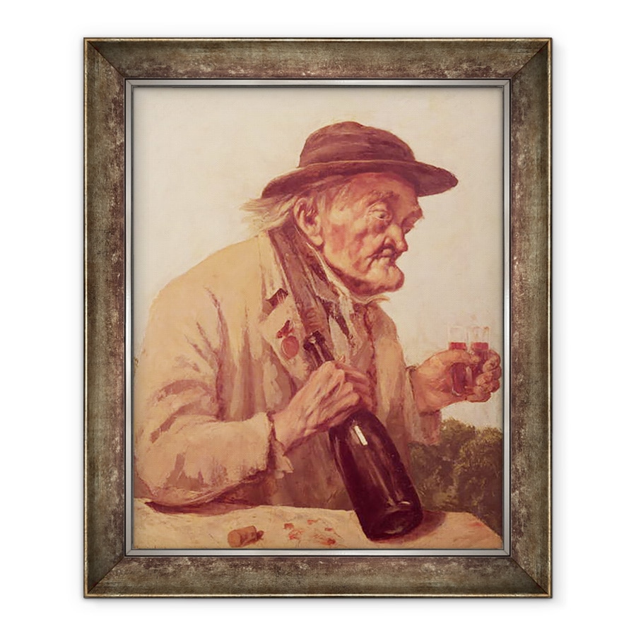 Tablou inramat - Gustave Courbet - Batranul cu un pahar de vin, 70 x 85 cm
